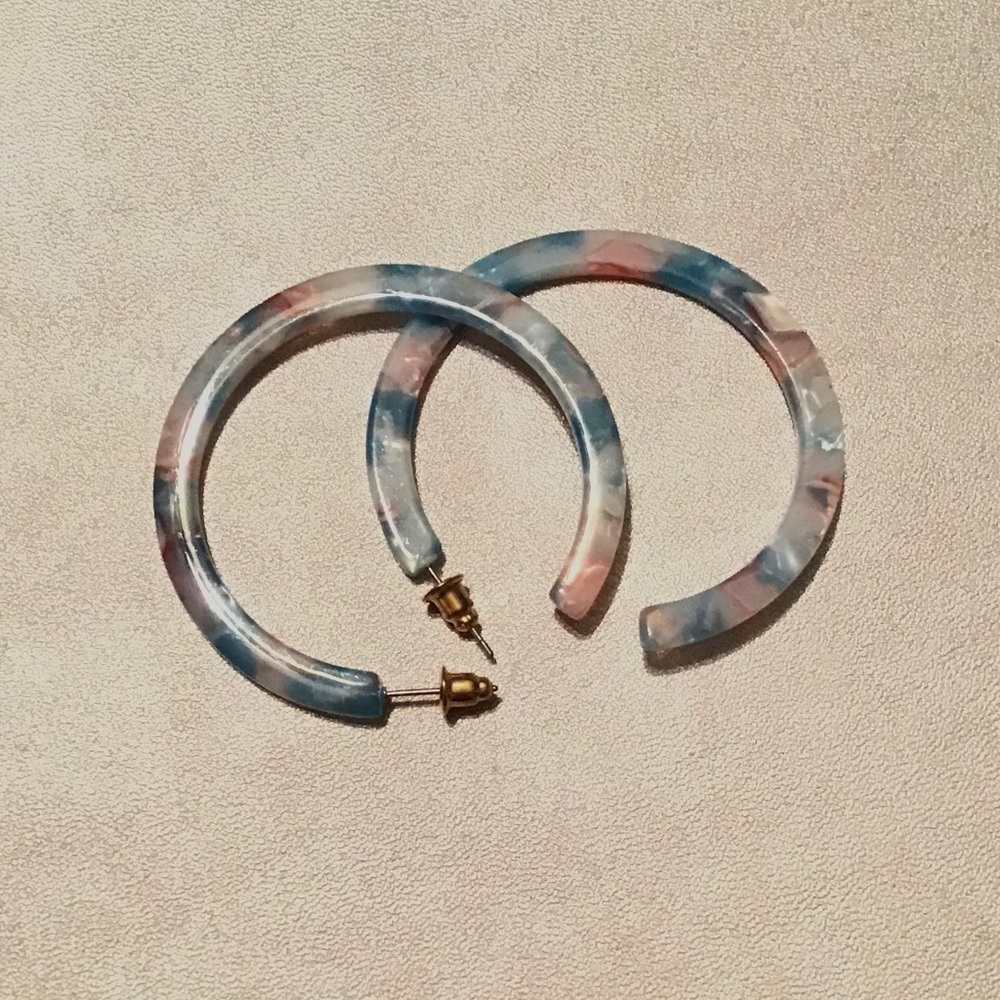 Cotton Candy Hoop Earrings 💕